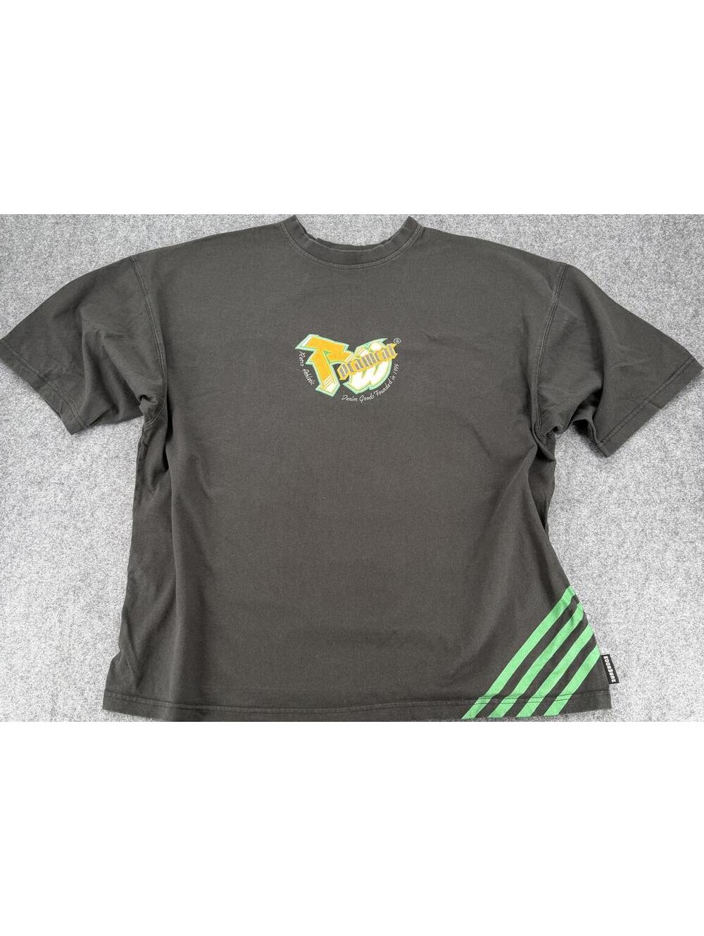 Rocawear Relaxed Fit 2XL‎ Cotton T-Shirt Black Green Stripes - Picture 2 of 9